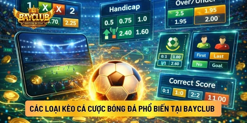 Các Loại Kèo Cá Cược Bóng Đá Phổ Biến Tại BAYCLUB